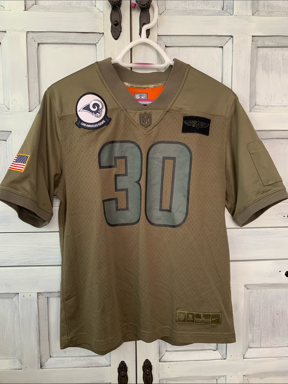 Nike Los Angeles Rams Todd Gurley II #30 Salute to Service Jersey Men’s L